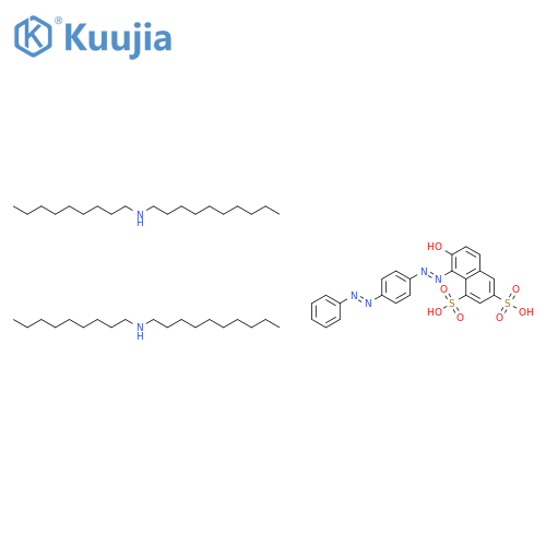 7-hydroxy-8-[[4-(phenylazo)phenyl]azo]naphthalene-1,3-disulphonic acid, compound with nonyldecylamine (1:2) structure