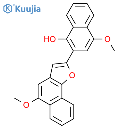 1-Naphthalenol, 4-methoxy-2-(5-methoxynaphtho[1,2-b]furan-2-yl)- structure
