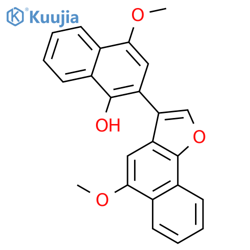 1-NAPHTHALENOL, 4-METHOXY-2-(5-METHOXYNAPHTHO[1,2-B]FURAN-3-YL)- structure