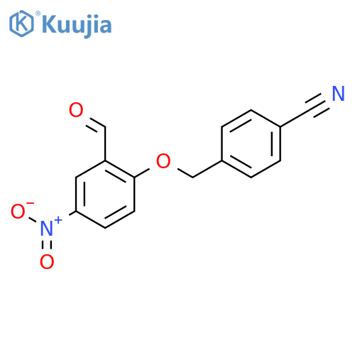 Benzonitrile, 4-[(2-formyl-4-nitrophenoxy)methyl]- structure