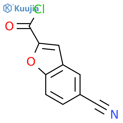 2-Benzofurancarbonylchloride, 5-cyano- structure
