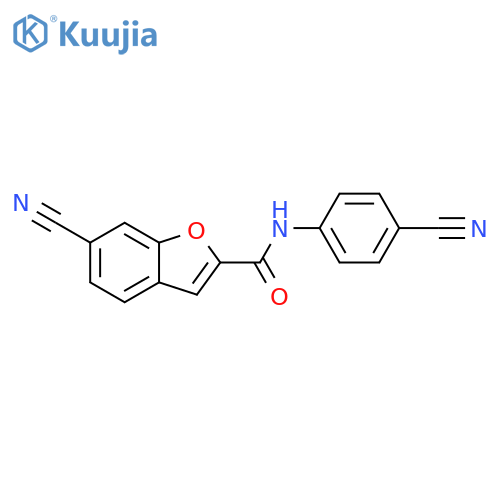 2-BENZOFURANCARBOXAMIDE, 6-CYANO-N-(4-CYANOPHENYL)- structure