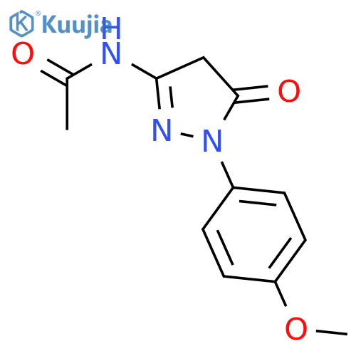 Acetamide, N-[4,5-dihydro-1-(4-methoxyphenyl)-5-oxo-1H-pyrazol-3-yl]- structure