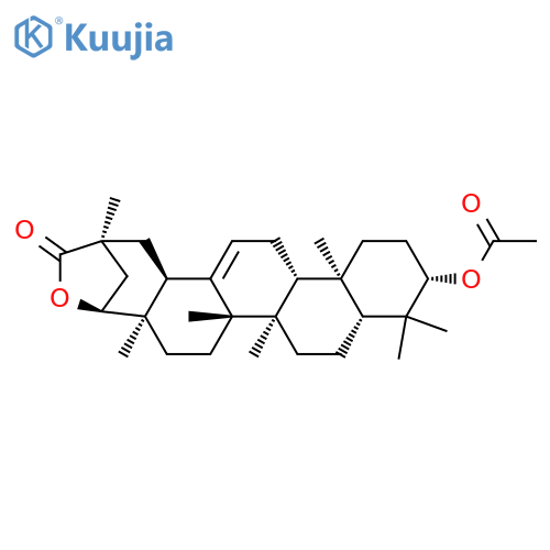 Olean-12-en-29-oic acid, 3-(acetyloxy)-22-hydroxy-, g-lactone,(3b,20a,22a)- structure