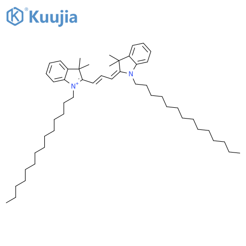 3H-Indolium,2-[3-(1,3-dihydro-3,3-dimethyl-1-tetradecyl-2H-indol-2-ylidene)-1-propen-1-yl]-3,3-dimethyl-1-tetradecyl- structure
