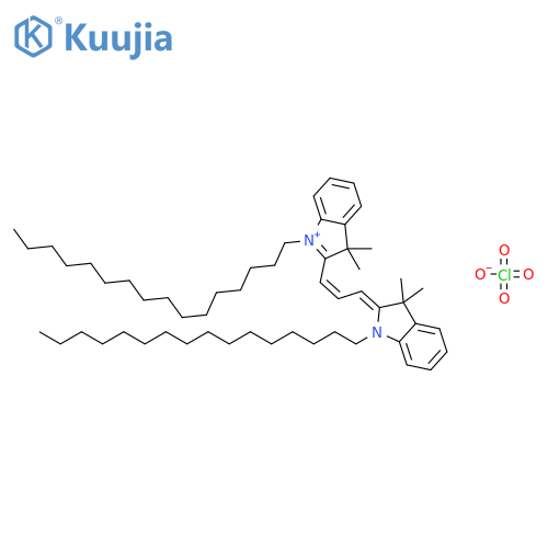 1,1'-Dihexadecyl-3,3,3',3'-tetramethylindocarbocyanine (perchlorate) structure