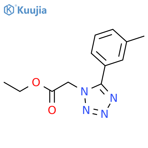 1H-TETRAZOLE-1-ACETIC ACID, 5-(3-METHYLPHENYL)-, ETHYL ESTER structure