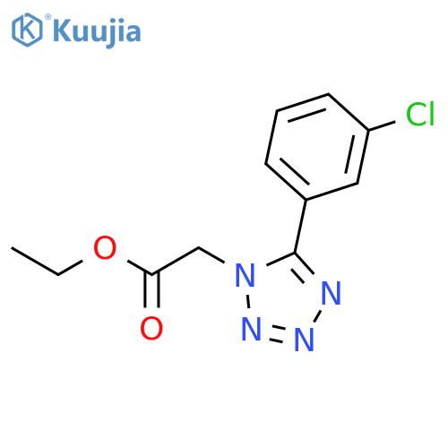 1H-TETRAZOLE-1-ACETIC ACID, 5-(3-CHLOROPHENYL)-, ETHYL ESTER structure