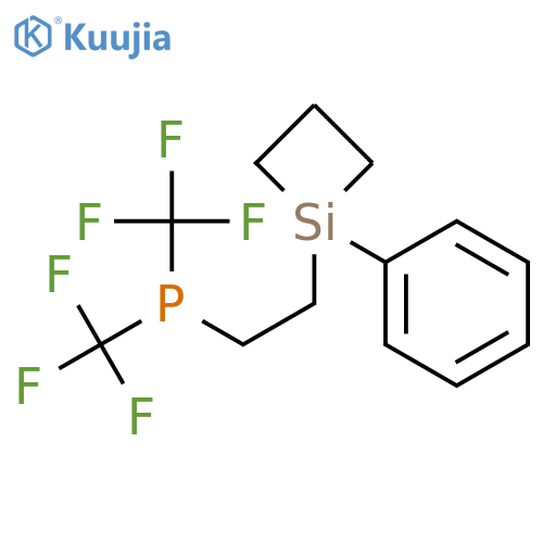 PHOSPHINE, [2-(1-PHENYLSILACYCLOBUT-1-YL)ETHYL]BIS(TRIFLUOROMETHYL)- structure