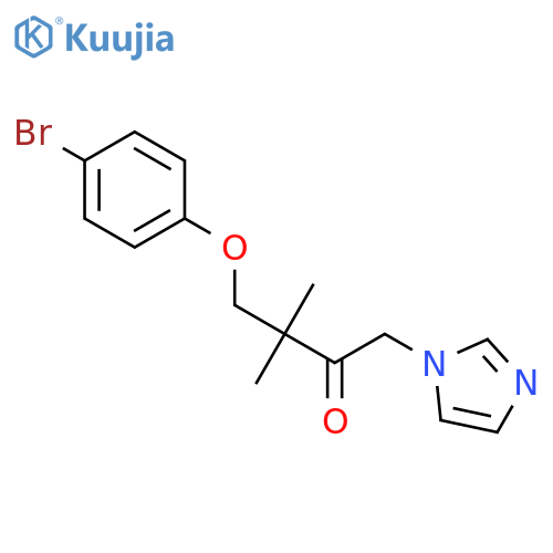 2-Butanone, 4-(4-bromophenoxy)-1-(1H-imidazol-1-yl)-3,3-dimethyl- structure