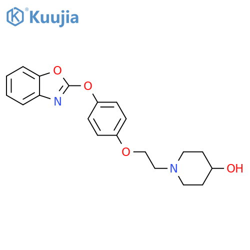 4-Piperidinol, 1-[2-[4-(2-benzoxazolyloxy)phenoxy]ethyl]- structure