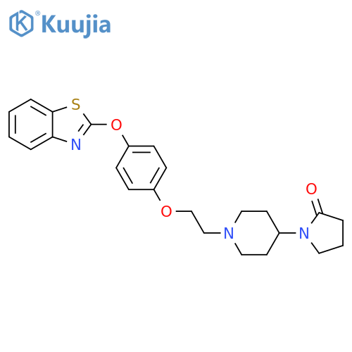 2-Pyrrolidinone,1-[1-[2-[4-(2-benzothiazolyloxy)phenoxy]ethyl]-4-piperidinyl]- structure