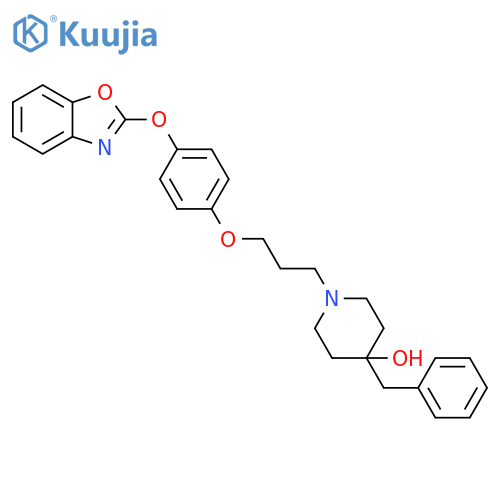 4-Piperidinol,1-[3-[4-(2-benzoxazolyloxy)phenoxy]propyl]-4-(phenylmethyl)- structure