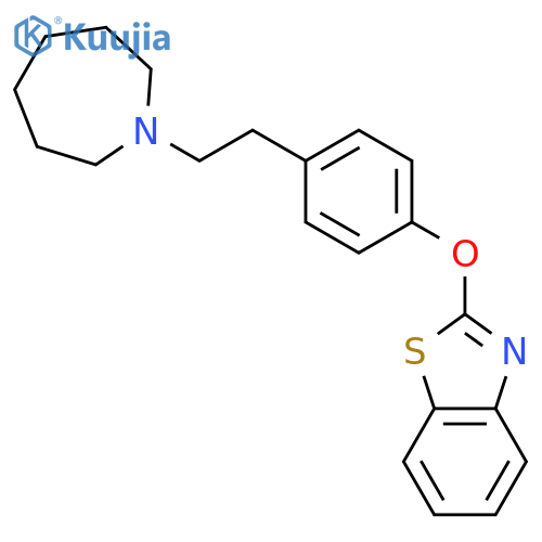Benzothiazole, 2-[4-[2-(hexahydro-1H-azepin-1-yl)ethyl]phenoxy]- structure