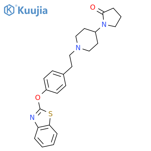 2-Pyrrolidinone,1-[1-[2-[4-(2-benzothiazolyloxy)phenyl]ethyl]-4-piperidinyl]- structure