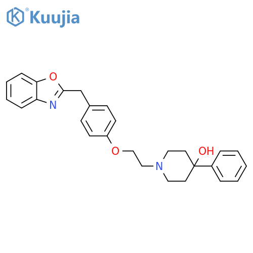 4-Piperidinol, 1-[2-[4-(2-benzoxazolylmethyl)phenoxy]ethyl]-4-phenyl- structure