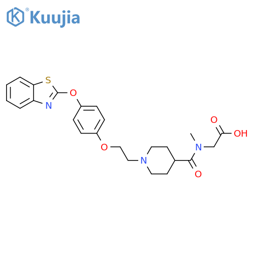 Glycine,N-[[1-[2-[4-(2-benzothiazolyloxy)phenoxy]ethyl]-4-piperidinyl]carbonyl]-N-methyl- structure