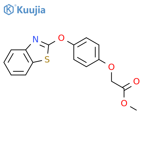 Acetic acid, [4-(2-benzothiazolyloxy)phenoxy]-, methyl ester structure