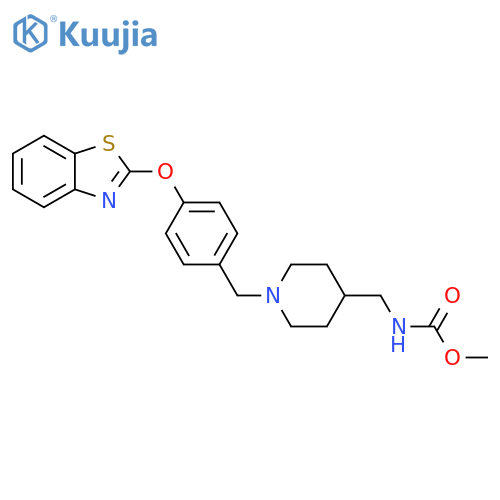 Carbamic acid,[[1-[[4-(2-benzothiazolyloxy)phenyl]methyl]-4-piperidinyl]methyl]-, methylester structure