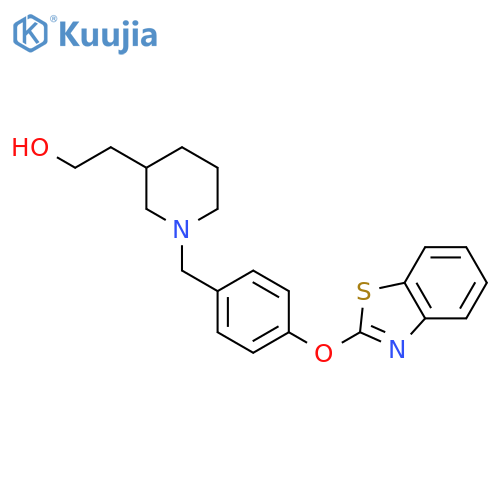 3-Piperidineethanol, 1-[[4-(2-benzothiazolyloxy)phenyl]methyl]- structure