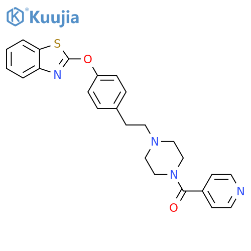Piperazine,1-[2-[4-(2-benzothiazolyloxy)phenyl]ethyl]-4-(4-pyridinylcarbonyl)- structure