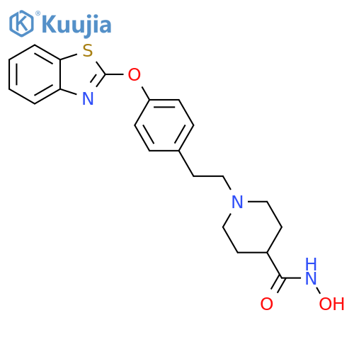 4-Piperidinecarboxamide,1-[2-[4-(2-benzothiazolyloxy)phenyl]ethyl]-N-hydroxy- structure