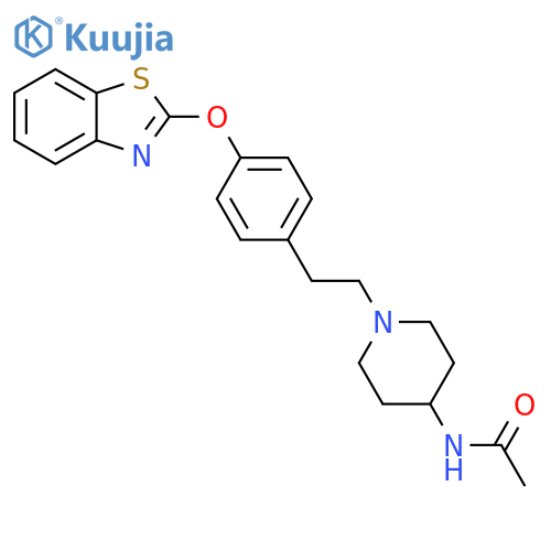 Acetamide, N-[1-[2-[4-(2-benzothiazolyloxy)phenyl]ethyl]-4-piperidinyl]- structure