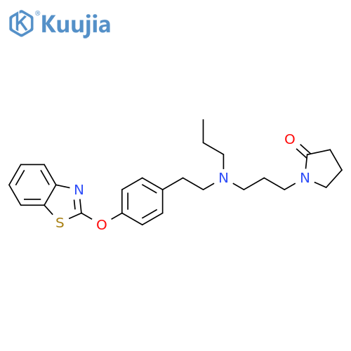 2-Pyrrolidinone,1-[3-[[2-[4-(2-benzothiazolyloxy)phenyl]ethyl]propylamino]propyl]- structure