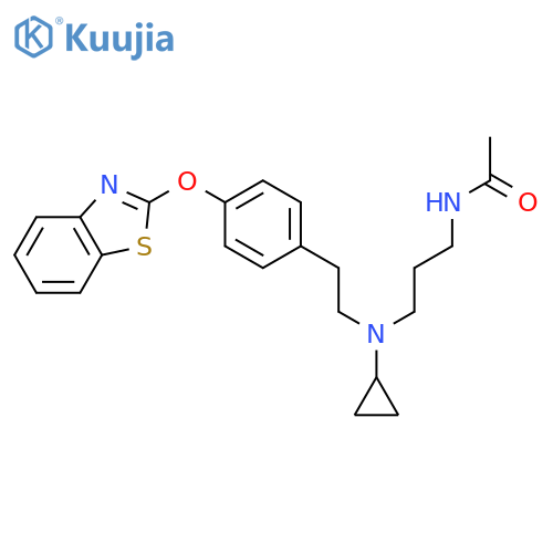 Acetamide,N-[3-[[2-[4-(2-benzothiazolyloxy)phenyl]ethyl]cyclopropylamino]propyl]- structure