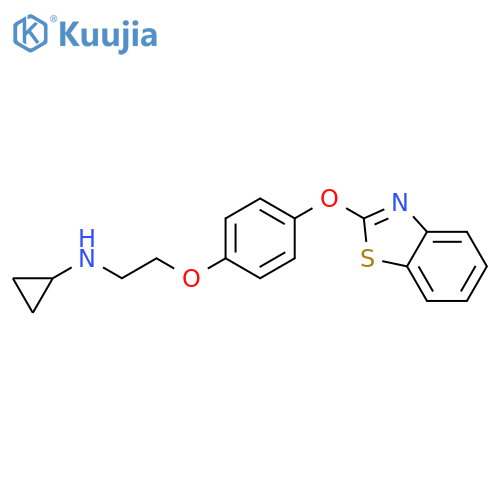 Cyclopropanamine, N-[2-[4-(2-benzothiazolyloxy)phenoxy]ethyl]- structure