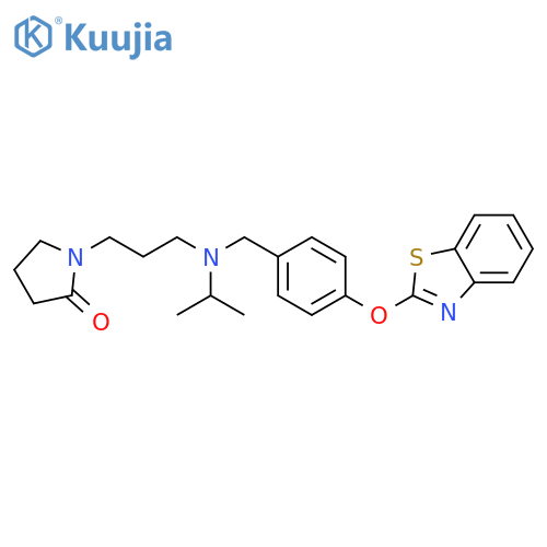 2-Pyrrolidinone,1-[3-[[[4-(2-benzothiazolyloxy)phenyl]methyl](1-methylethyl)amino]propyl]- structure