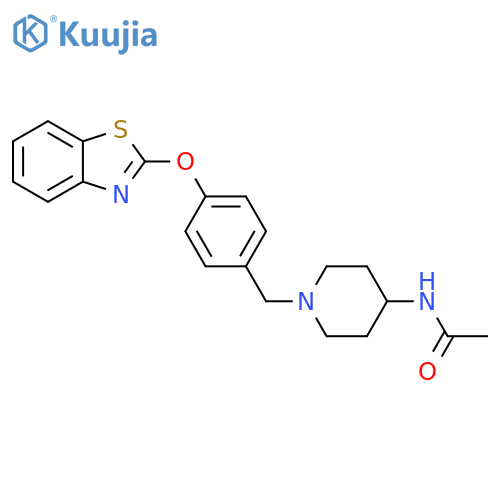 Acetamide, N-[1-[[4-(2-benzothiazolyloxy)phenyl]methyl]-4-piperidinyl]- structure