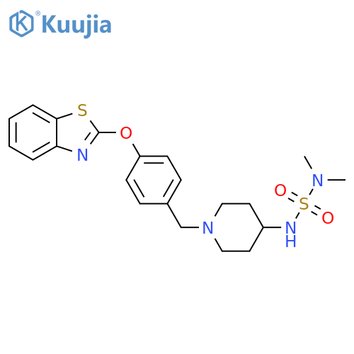 Sulfamide,N'-[1-[[4-(2-benzothiazolyloxy)phenyl]methyl]-4-piperidinyl]-N,N-dimethyl- structure