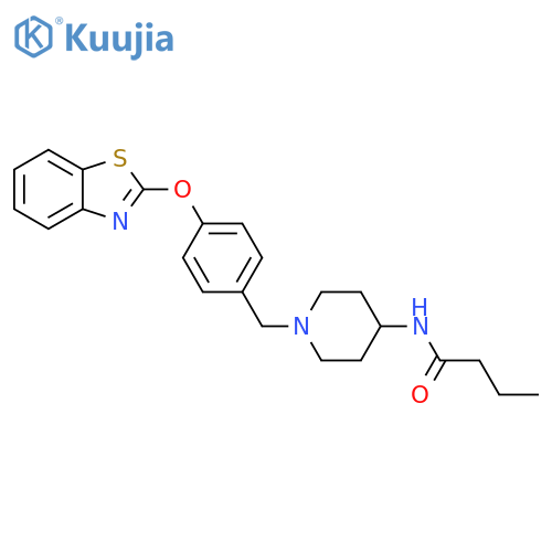 Butanamide, N-[1-[[4-(2-benzothiazolyloxy)phenyl]methyl]-4-piperidinyl]- structure