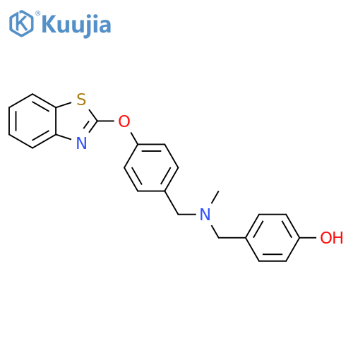 Phenol, 4-[[[[4-(2-benzothiazolyloxy)phenyl]methyl]methylamino]methyl]- structure