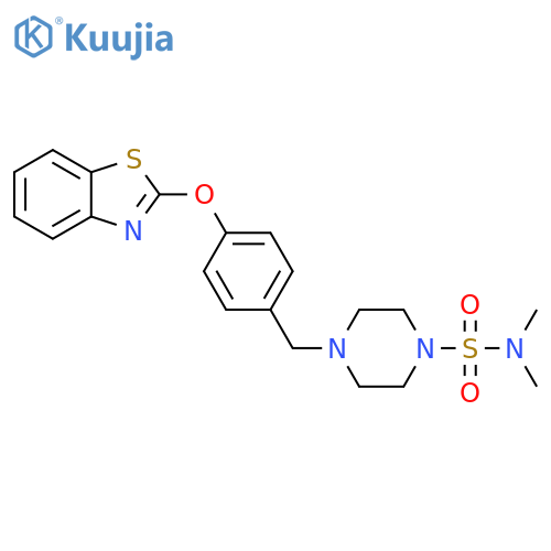 1-Piperazinesulfonamide,4-[[4-(2-benzothiazolyloxy)phenyl]methyl]-N,N-dimethyl- structure