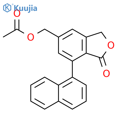 1(3H)-Isobenzofuranone, 5-[(acetyloxy)methyl]-7-(1-naphthalenyl)- structure