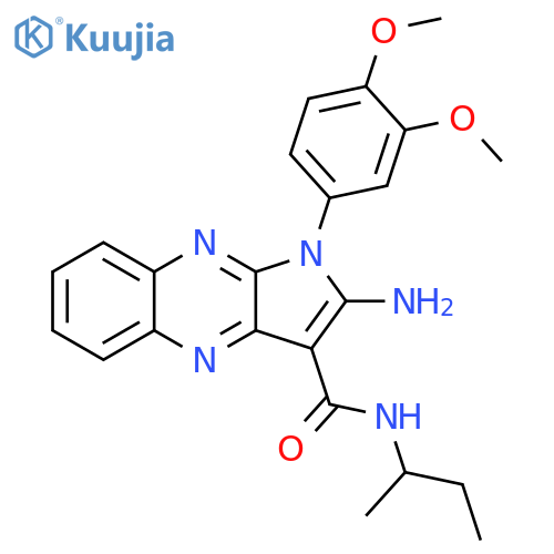 2-amino-N-(butan-2-yl)-1-(3,4-dimethoxyphenyl)-1H-pyrrolo2,3-bquinoxaline-3-carboxamide structure