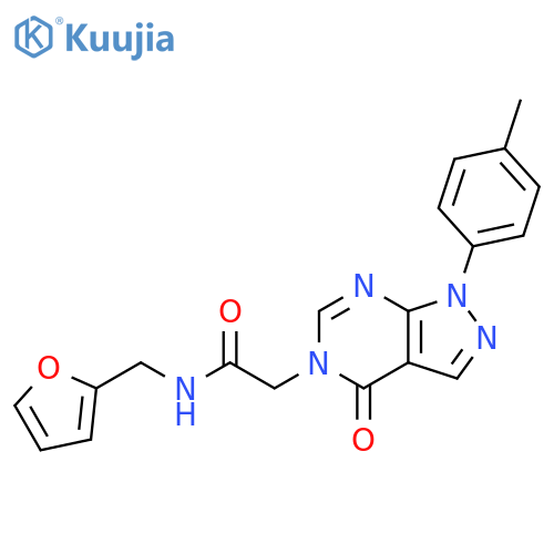 N-(furan-2-yl)methyl-2-1-(4-methylphenyl)-4-oxo-1H,4H,5H-pyrazolo3,4-dpyrimidin-5-ylacetamide structure