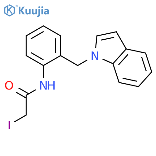 Acetamide, N-[2-(1H-indol-1-ylmethyl)phenyl]-2-iodo- structure