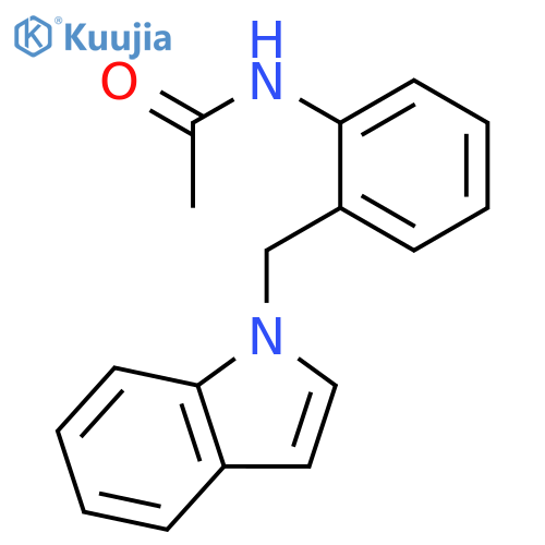 Acetamide, N-[2-(1H-indol-1-ylmethyl)phenyl]- structure