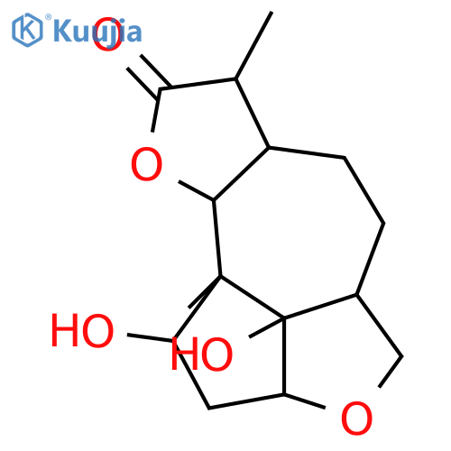 8H-Azuleno[1,8-bc:4,5-b']difuran-8-one, dodecahydro-1,9c-dihydroxy-7,9b-dimethyl-, (1S,2aR,4aR,6aS,7S,9aR,9bS,9cR)- (9CI) structure