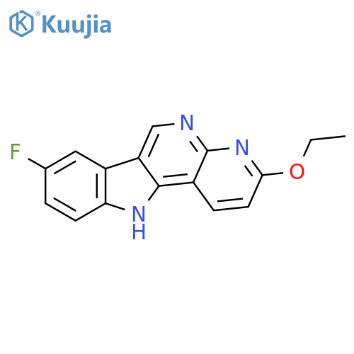 11H-Indolo[3,2-c][1,8]naphthyridine, 3-ethoxy-8-fluoro- structure