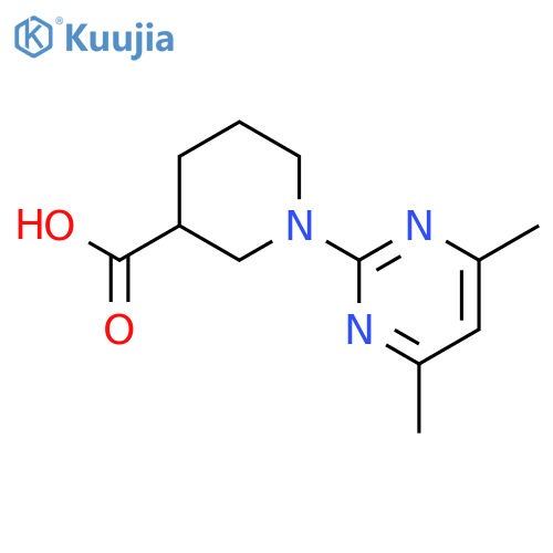 1-(4,6-Dimethylpyrimidin-2-yl)piperidine-3-carboxylic acid structure