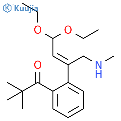 1-Propanone,1-[2-[(1Z)-3,3-diethoxy-1-[(methylamino)methyl]-1-propenyl]phenyl]-2,2-dimethyl- structure
