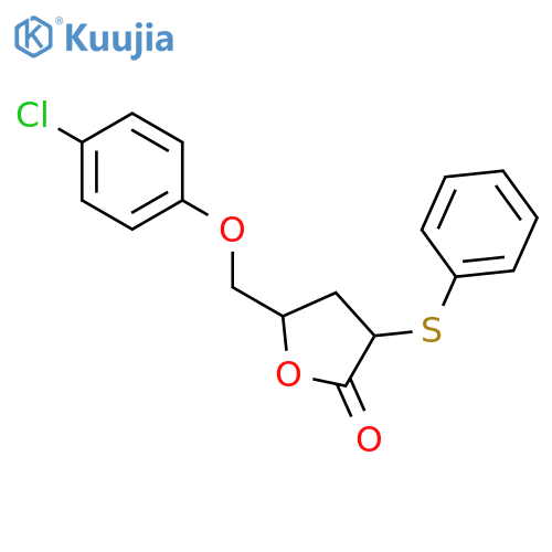 2(3H)-Furanone, 5-[(4-chlorophenoxy)methyl]dihydro-3-(phenylthio)- structure