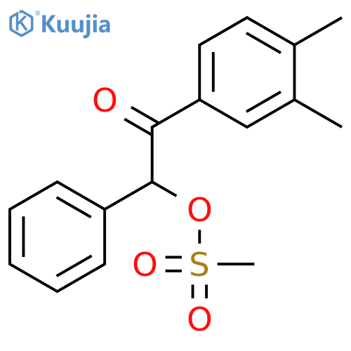 Ethanone, 1-(3,4-dimethylphenyl)-2-[(methylsulfonyl)oxy]-2-phenyl- structure