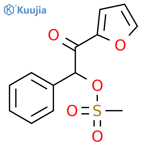 ETHANONE, 1-(2-FURANYL)-2-[(METHYLSULFONYL)OXY]-2-PHENYL- structure