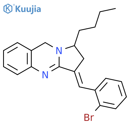 Pyrrolo[2,1-b]quinazoline,3-[(2-bromophenyl)methylene]-1-butyl-1,2,3,9-tetrahydro-, (3E)- structure
