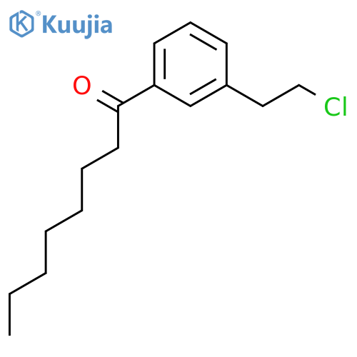 1-[3-(2-Chloroethyl)phenyl]octan-1-one structure